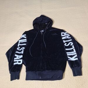 Killstar Velvet Just Crew Sin zip up hoodie size M
